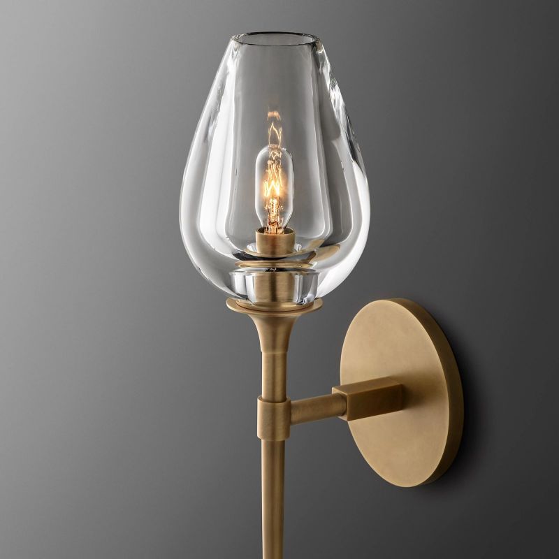 Tulip Delicate Crystal Wall Sconce