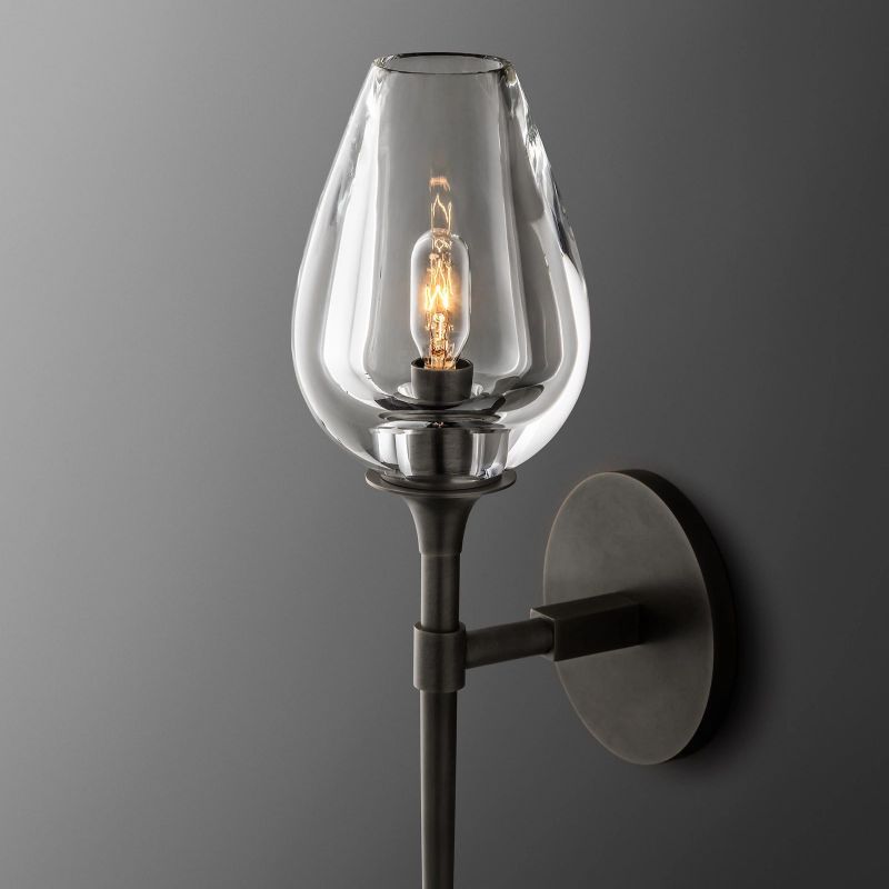 Tulip Delicate Crystal Wall Sconce