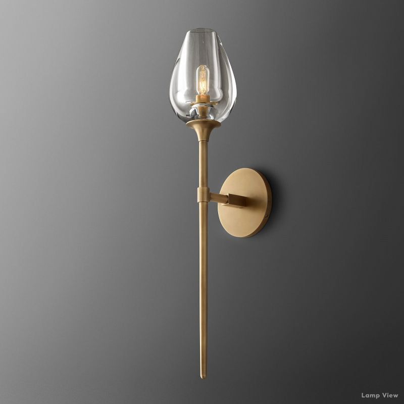 Tulip Delicate Crystal Wall Sconce