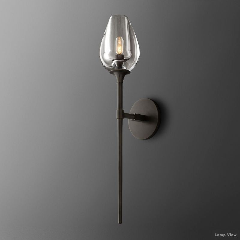 Tulip Delicate Crystal Wall Sconce