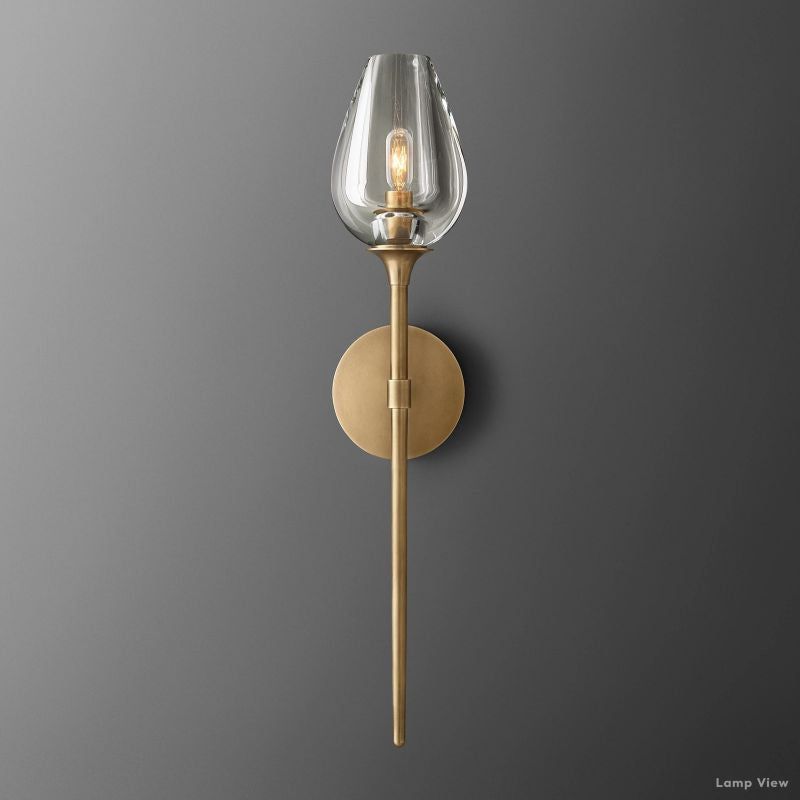 Tulip Delicate Crystal Wall Sconce