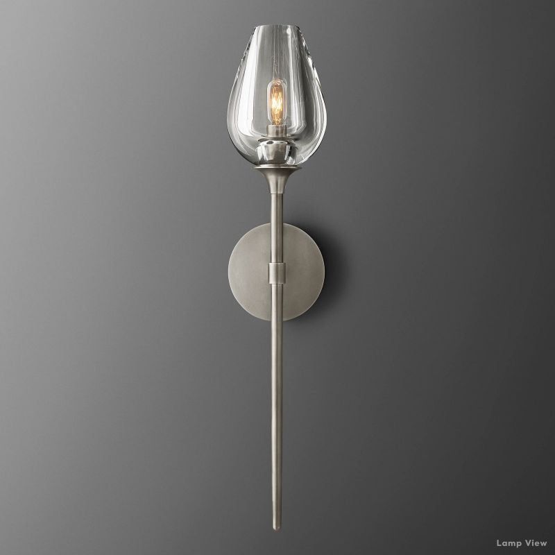 Tulip Delicate Crystal Wall Sconce