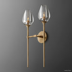 Tulip Delicate Crystal Double Wall Sconce