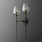 Tulip Delicate Crystal Double Wall Sconce