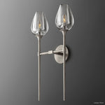 Tulip Delicate Crystal Double Wall Sconce