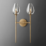 Tulip Delicate Crystal Double Wall Sconce