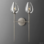 Tulip Delicate Crystal Double Wall Sconce