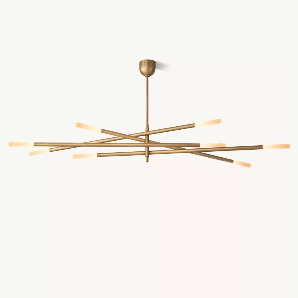 Rovelle Modern Spare Mobile Rod Chandelier 80"