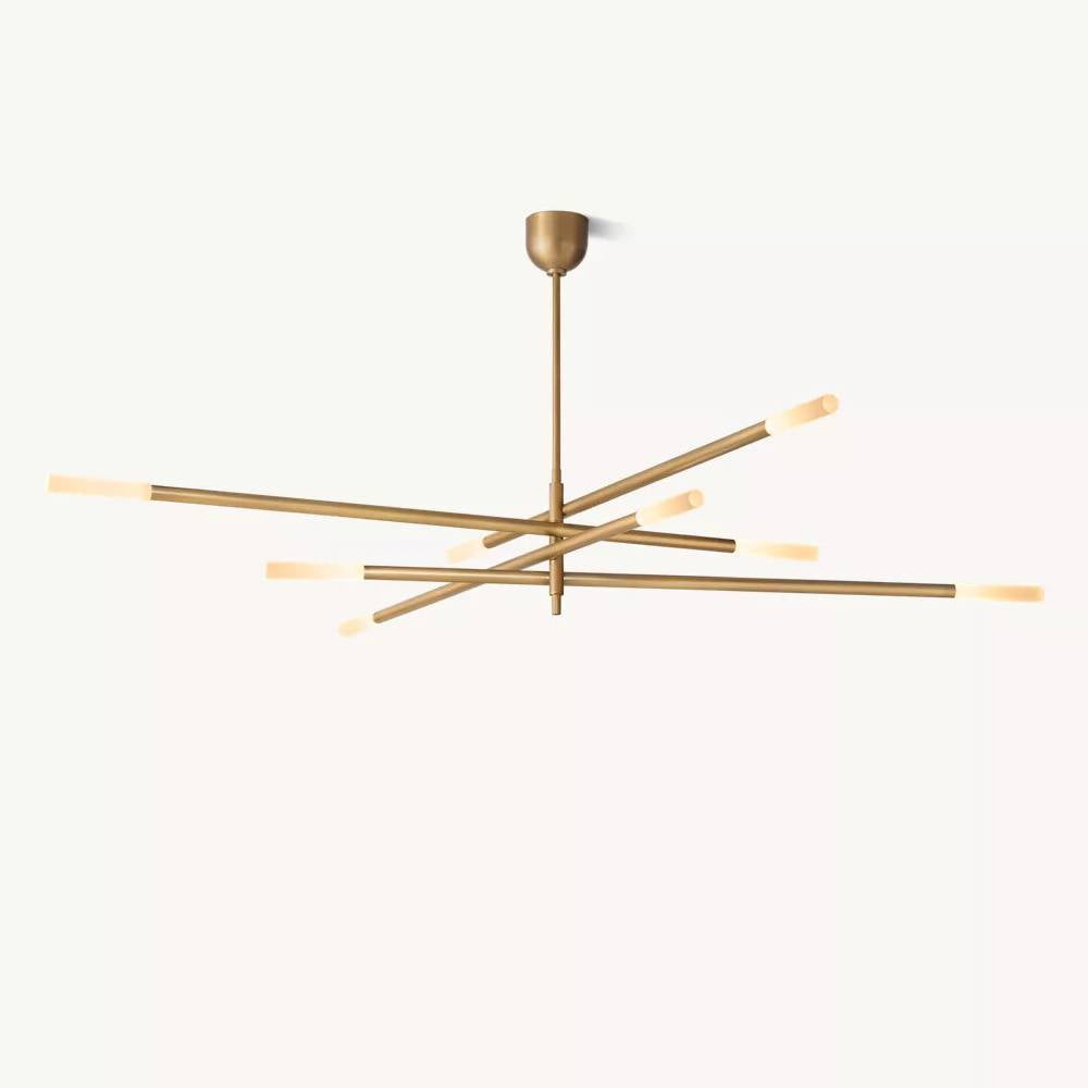 Rovelle Modern Spare Mobile Rod Chandelier 80"