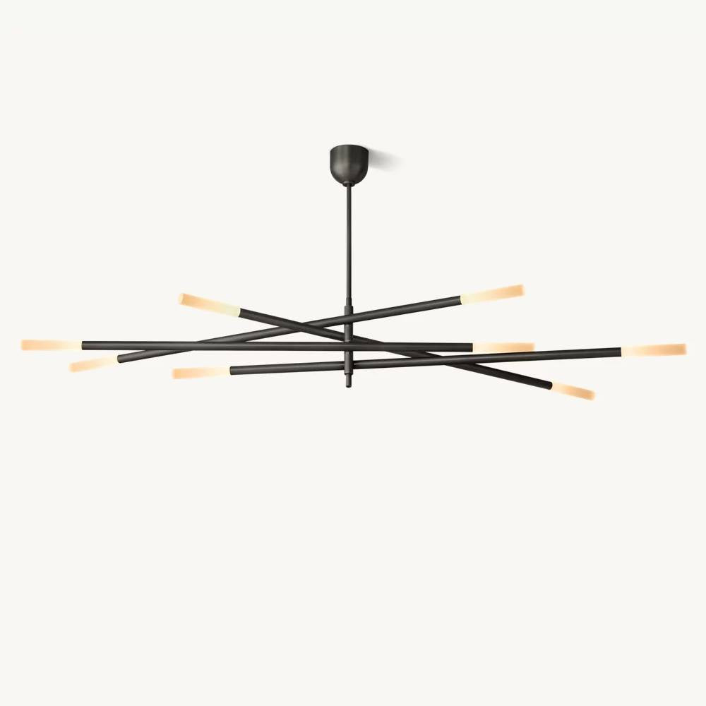 Rovelle Modern Spare Mobile Rod Chandelier 80"