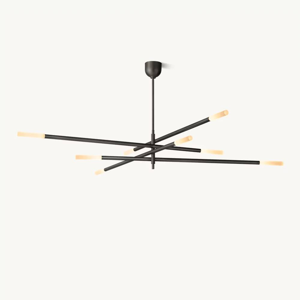 Rovelle Modern Spare Mobile Rod Chandelier 80"