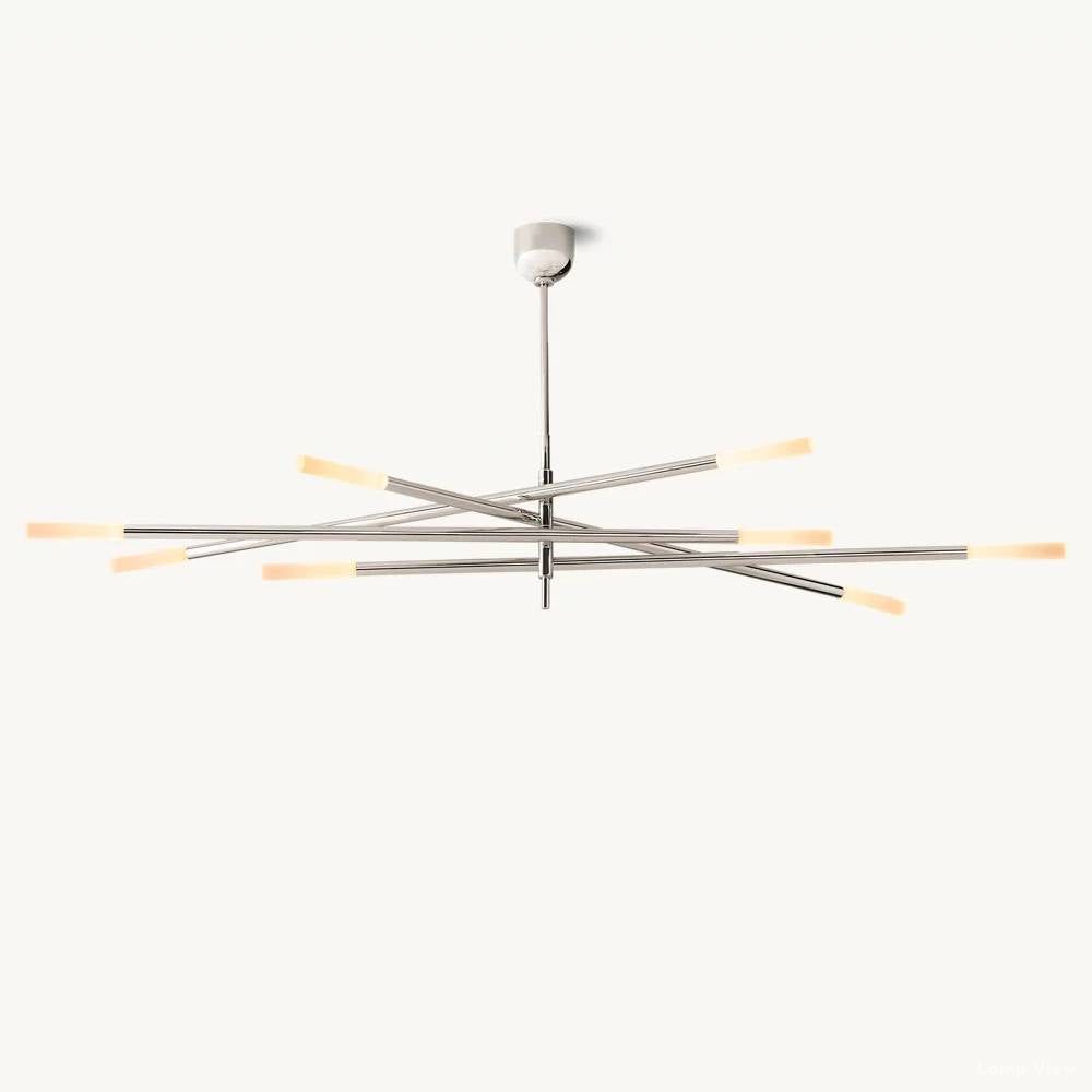 Rovelle Modern Spare Mobile Rod Chandelier 80"
