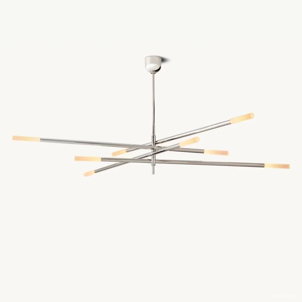 Rovelle Modern Spare Mobile Rod Chandelier 80"