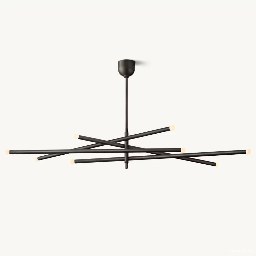 Rovelle Modern Spare Mobile Orb Chandelier 68"
