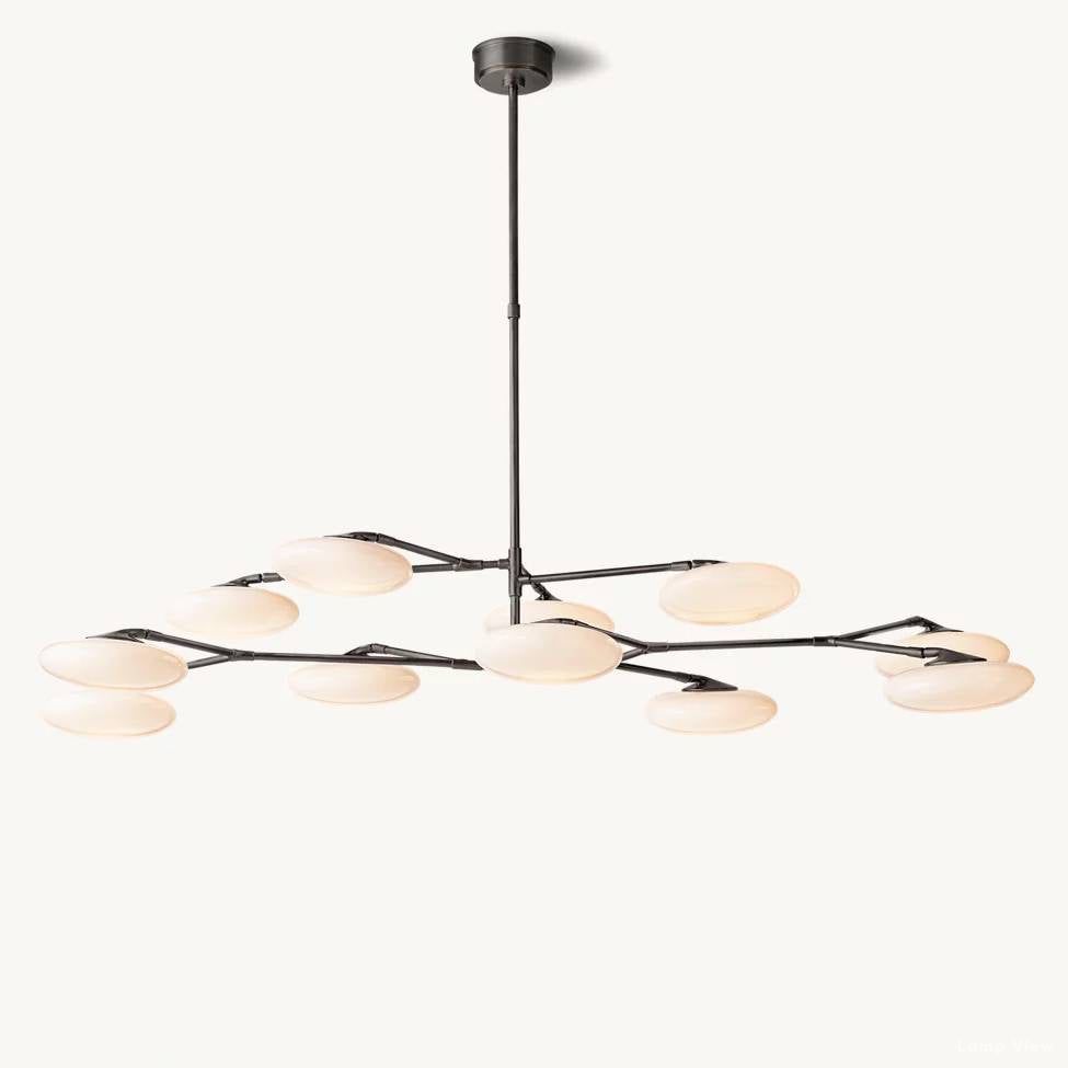 Briande Curvilinear Globe Two-Tier Chandelier