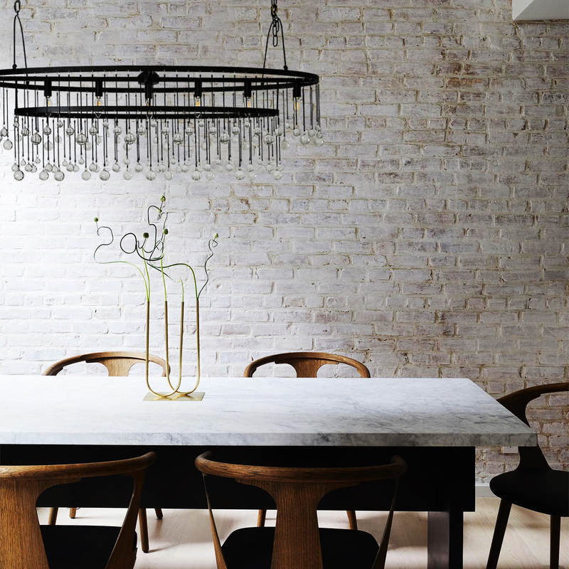 Aubrey Trailing Crystal Oval Chandelier