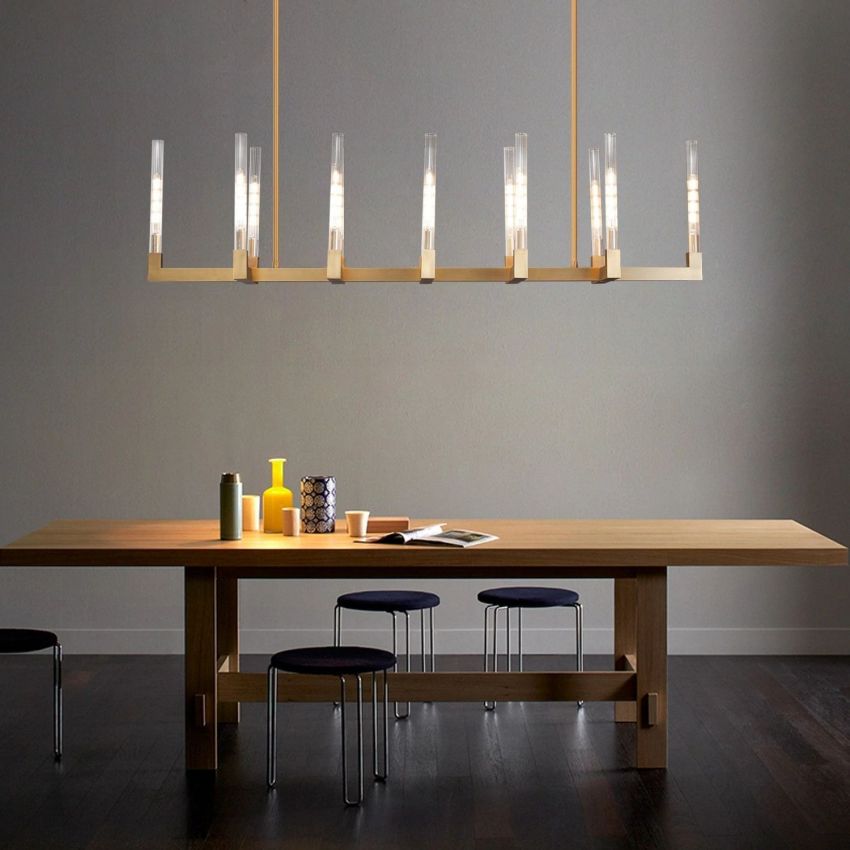 Cannele Beaux Arts Linear Chandelier 67"