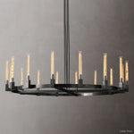 Cannele Beaux Arts Round Chandelier 72"