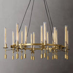 Fontanelle Modernist Glass Round Chandelier 46"
