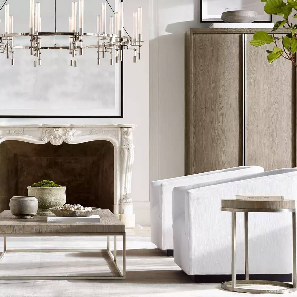 Fontanelle Modernist Glass Round Chandelier 70"