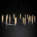 Fontanelle Modernist Glass Round Chandelier 70"