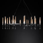 Fontanelle Modernist Glass Round Chandelier 70"