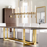 Fontanelle Modernist Glass Linear Chandelier 66"