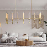 Fontanelle Modernist Glass Linear Chandelier 66"