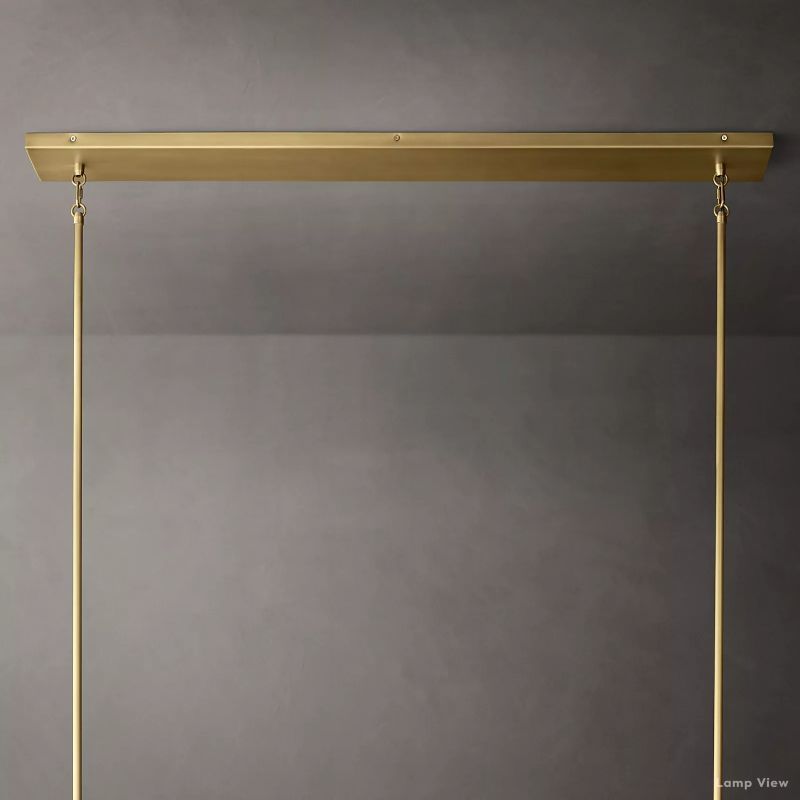 Fontanelle Modernist Glass Linear Chandelier 66"