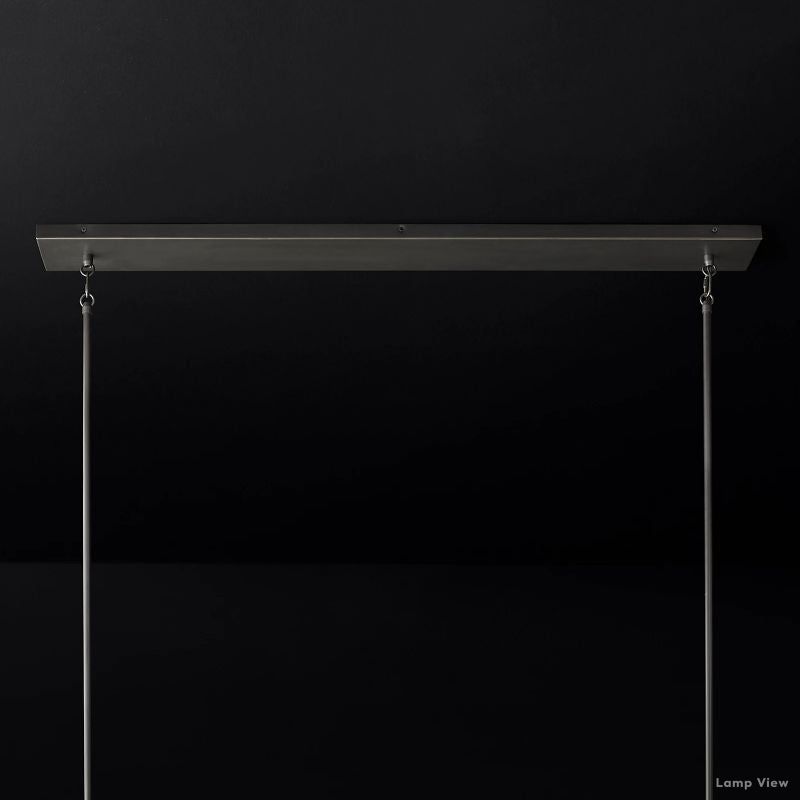 Fontanelle Modernist Glass Linear Chandelier 66"
