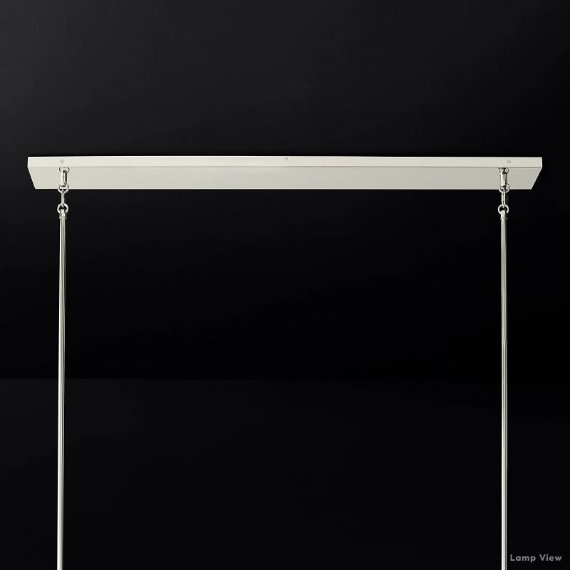 Fontanelle Modernist Glass Linear Chandelier 66"