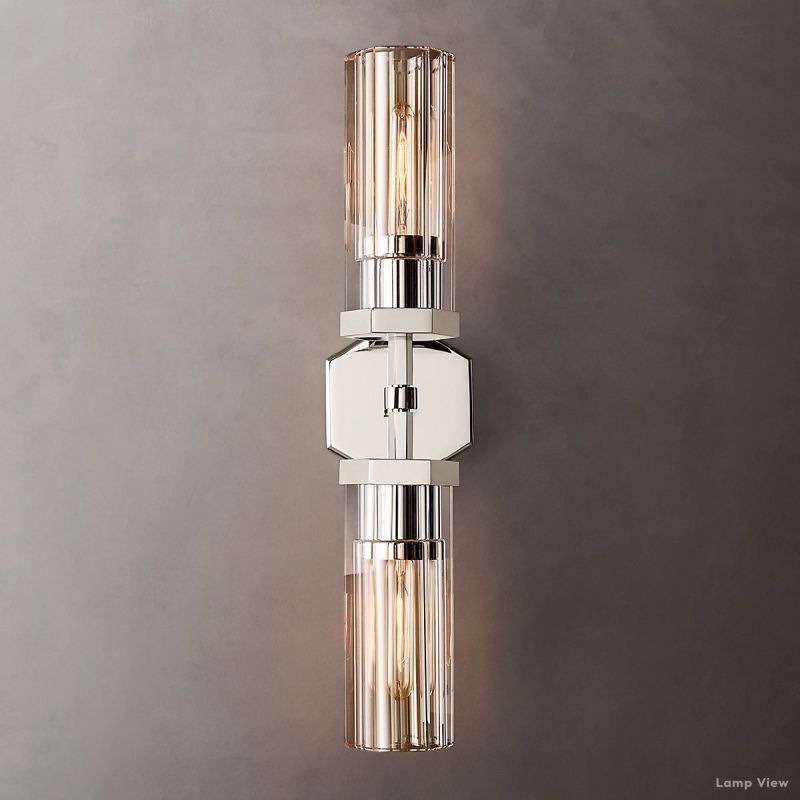 Lambert Hexagonal Shade Double Wall Sconce
