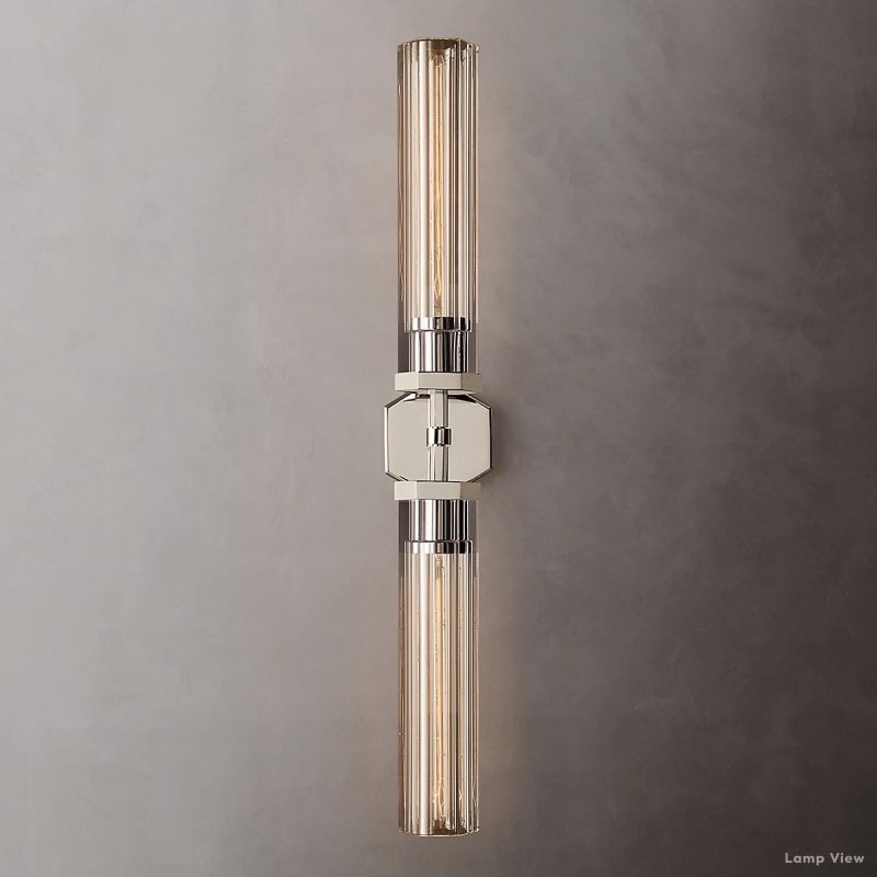 Lambert Hexagonal Shade Double Wall Sconce