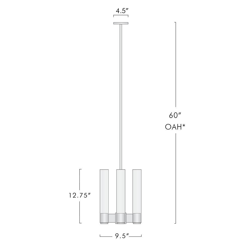 Vallon Glass Pendant Light