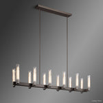 Vallon Glass Linear Chandelier 60"