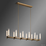 Vallon Glass Linear Chandelier 60"