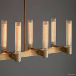 Vallon Glass Linear Chandelier 60"