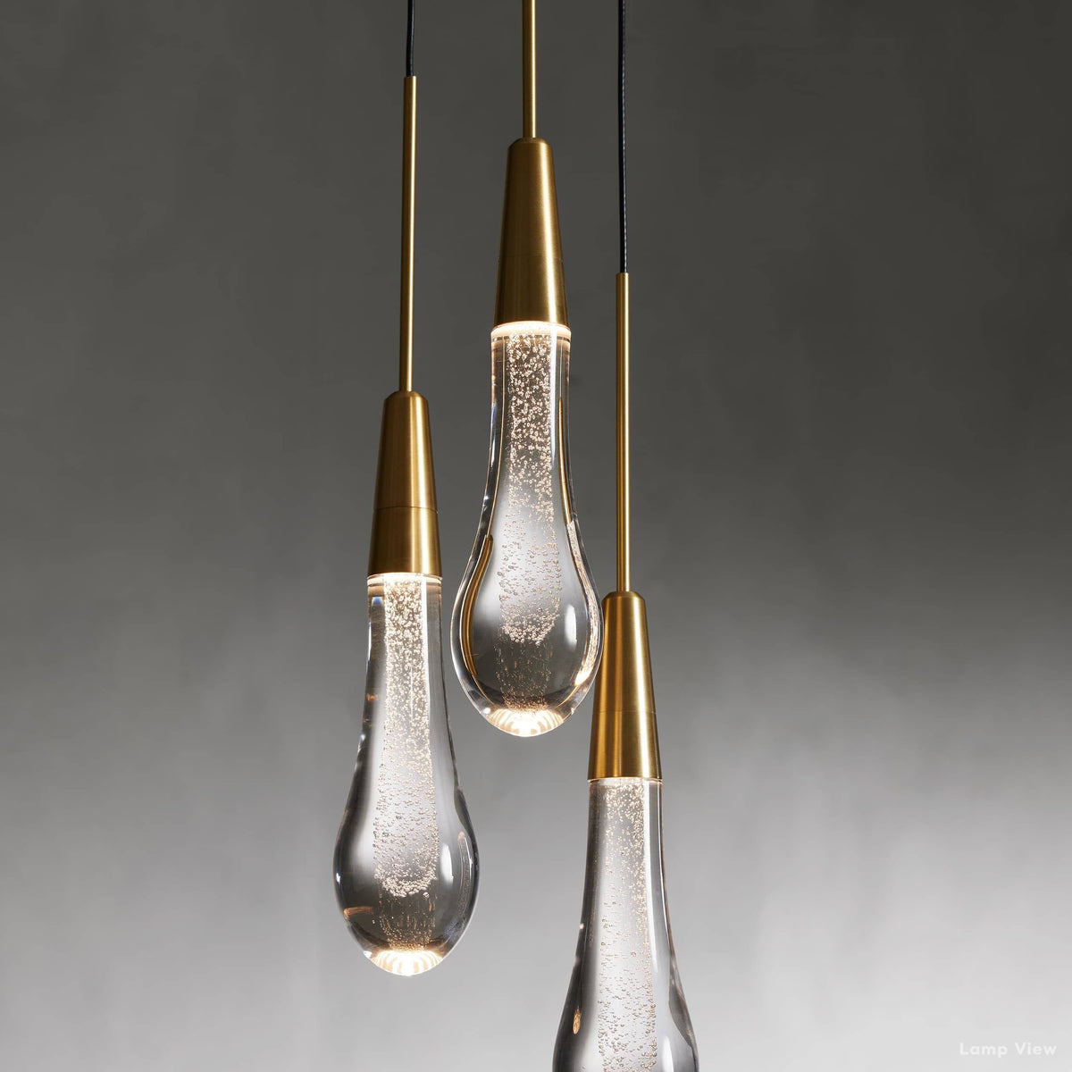 Soltaire Cascading Crystal 3-Light Round Pendant