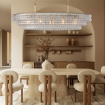 Ghiaccio Artisanal Glass Oval Chandelier