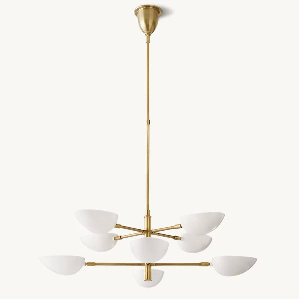 Grendel Paired Echelon Chandelier 38"