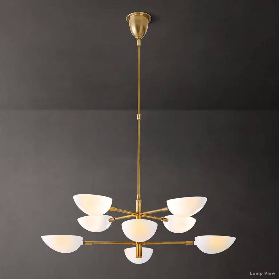 Grendel Paired Echelon Chandelier 38"