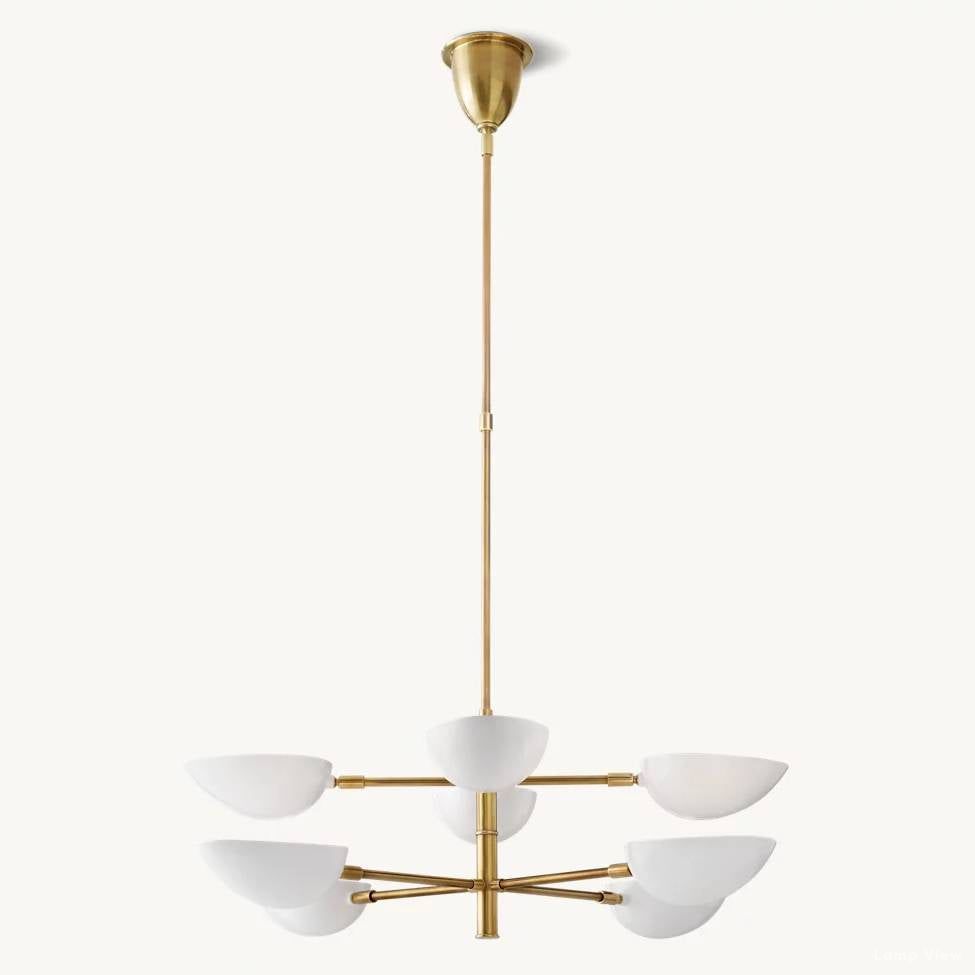 Grendel Paired Echelon Chandelier 38"