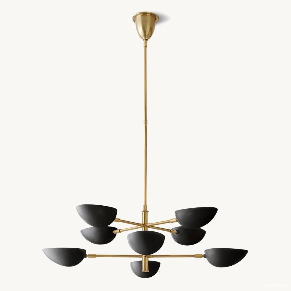 Grendel Paired Echelon Chandelier 38"