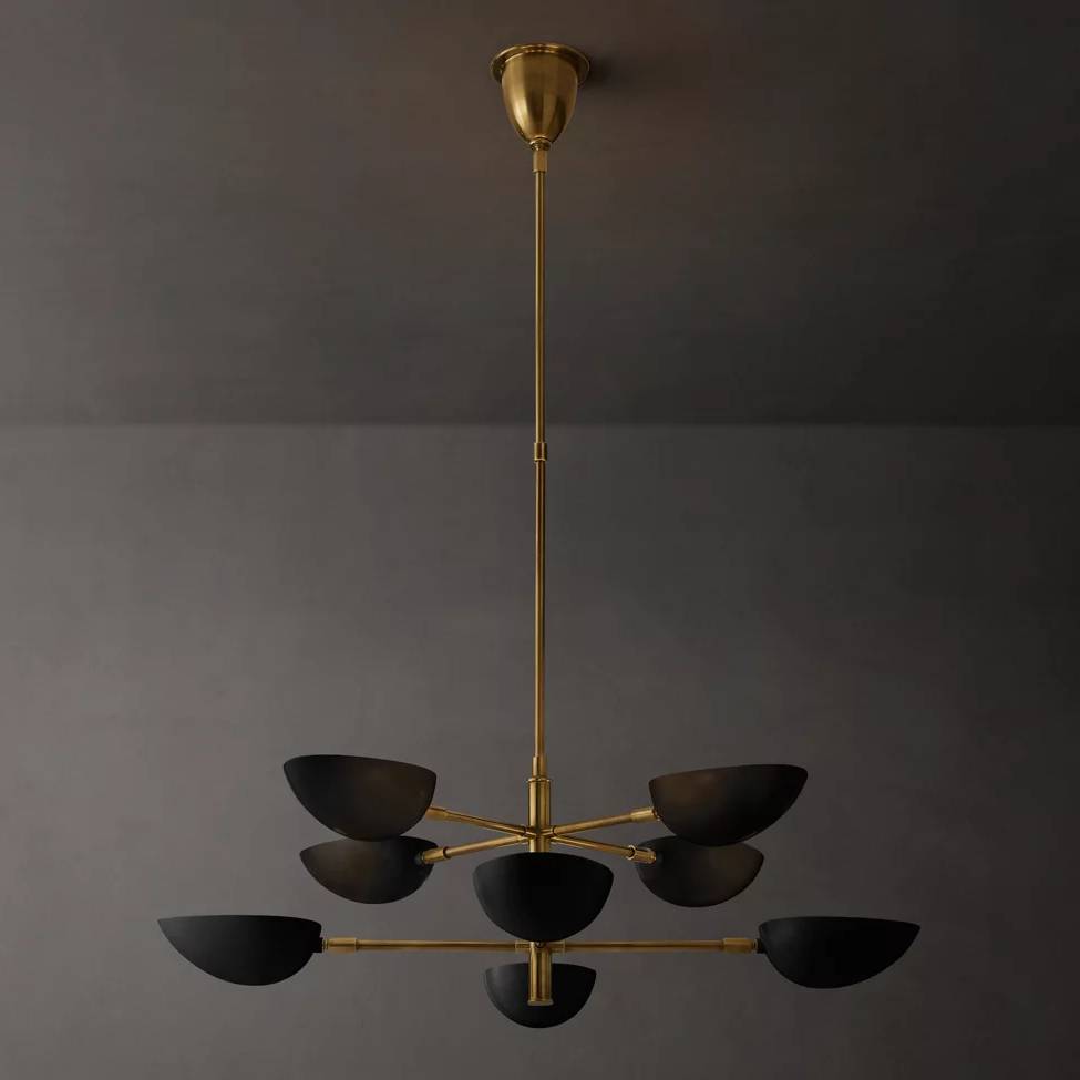 Grendel Paired Echelon Chandelier 38"
