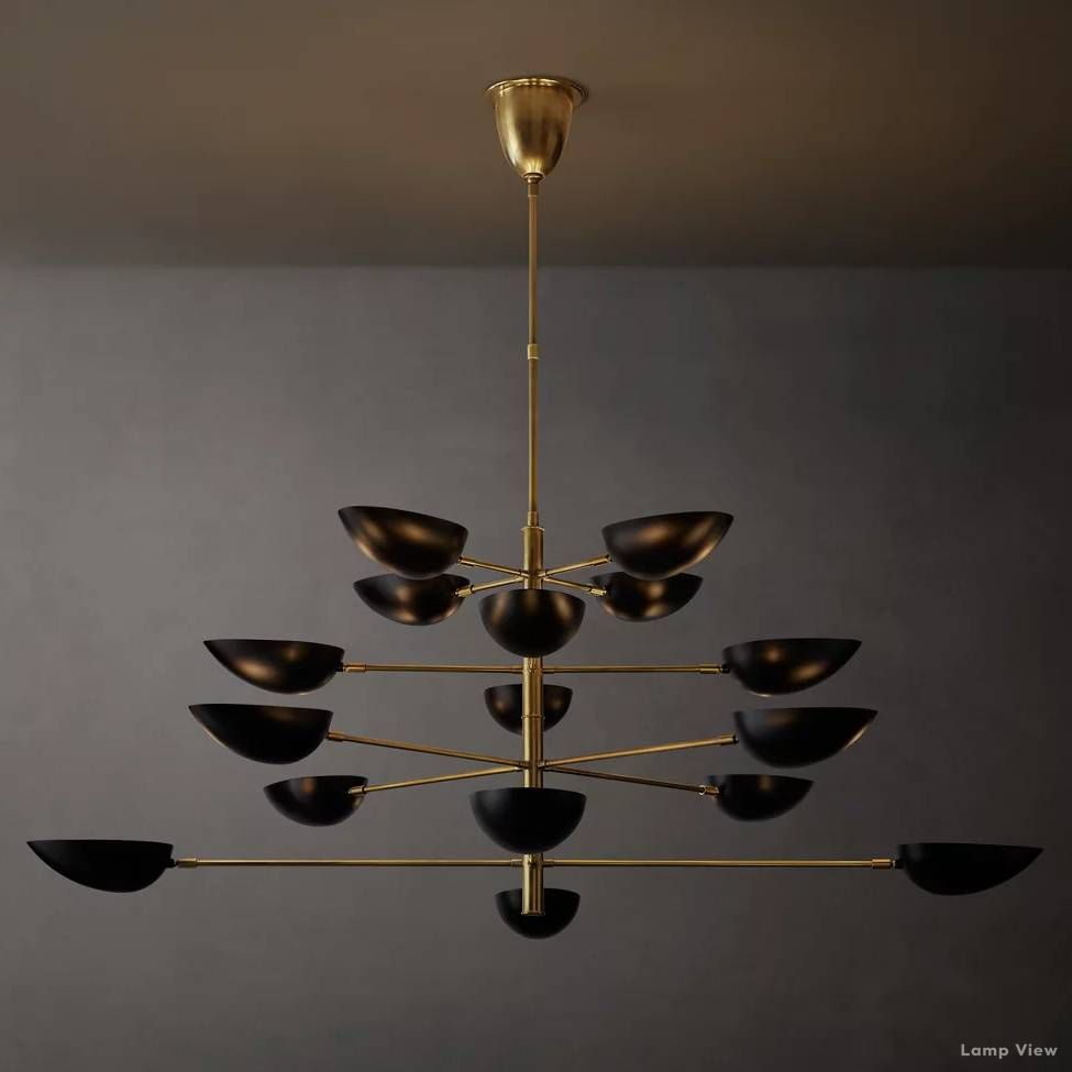 Grendel Paired Echelon Chandelier 70"