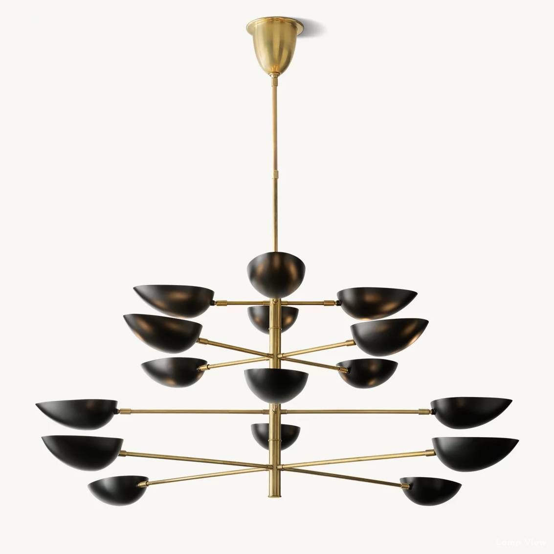 Grendel Paired Echelon Chandelier 70"