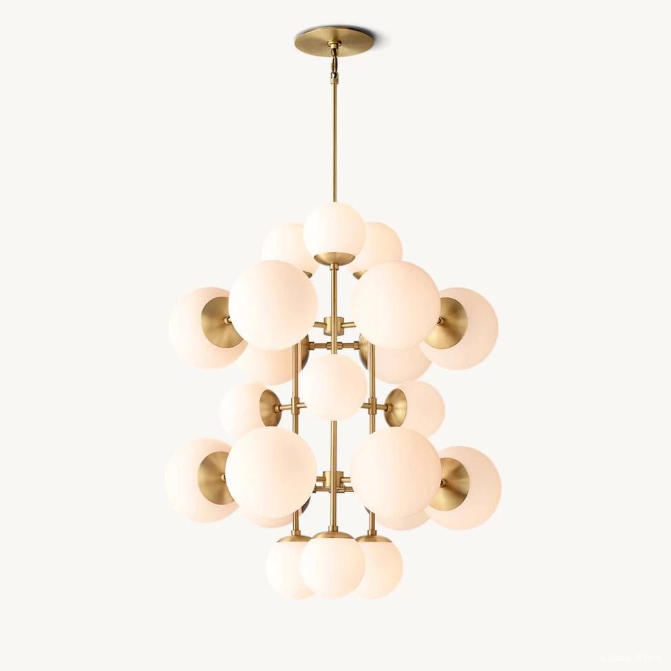 Cimento Multi Globe Tall Chandelier