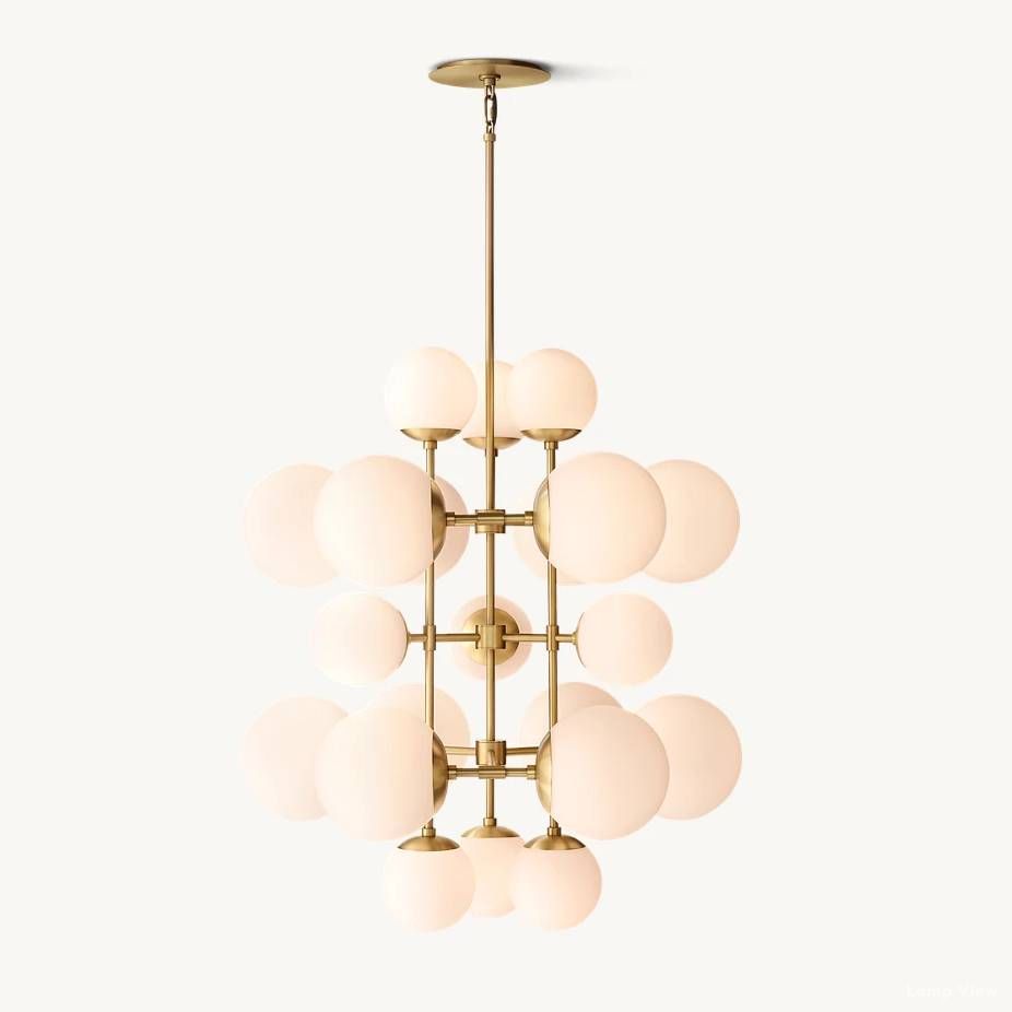 Cimento Multi Globe Tall Chandelier