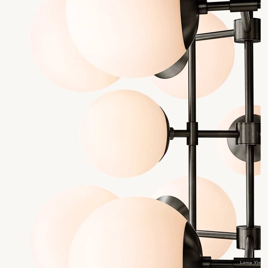 Cimento Multi Globe Tall Chandelier