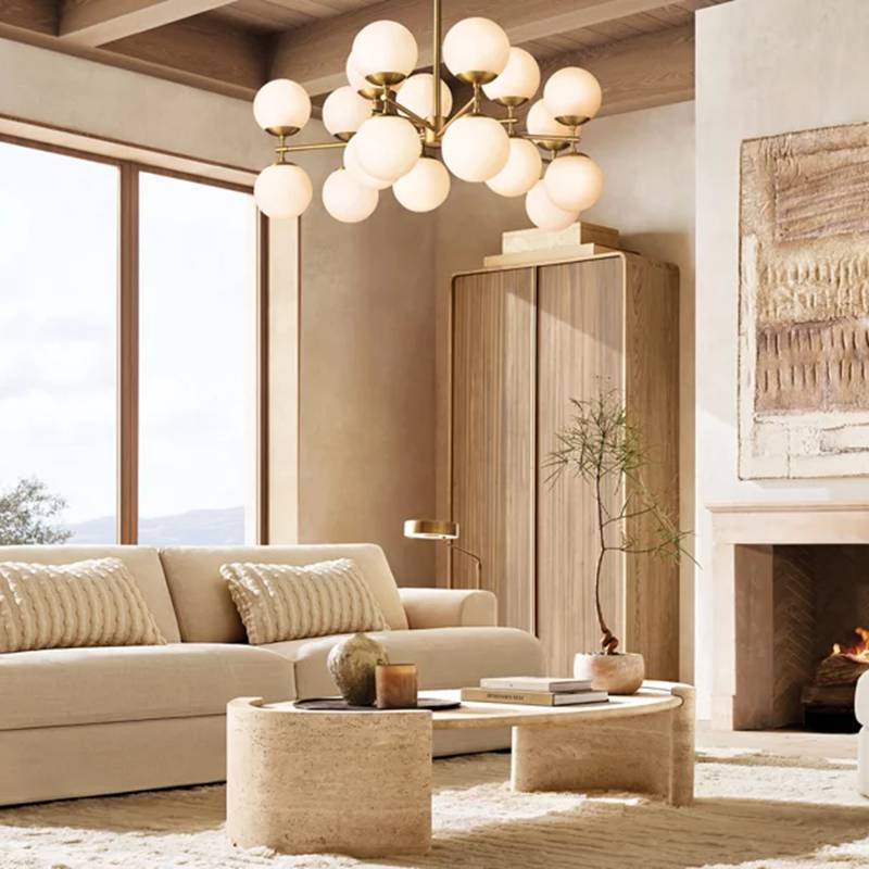 Cimento Multi Globe Linear Chandelier